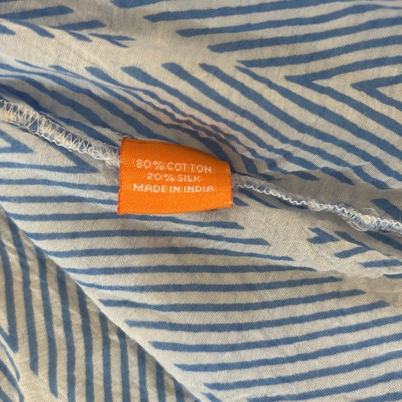 OLIPHANT Sleeveless Tiered Short Dress in Santorini Blue Large - Picture 9 of 9